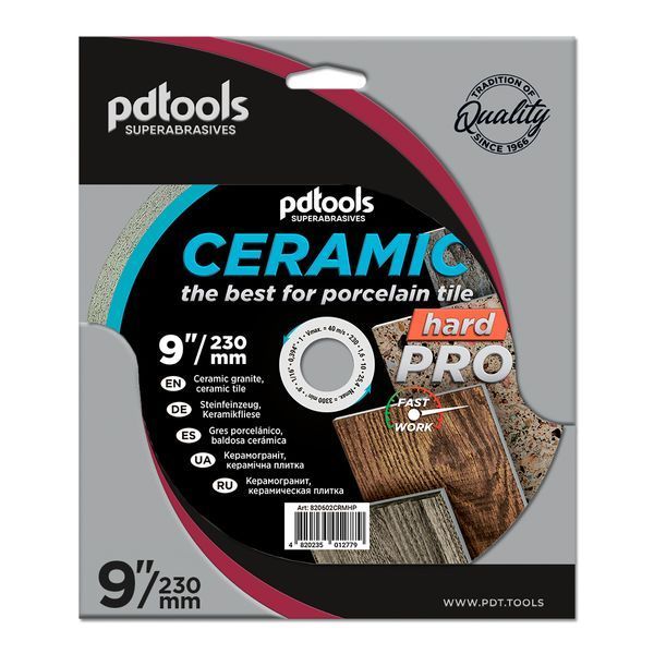 Круг алмазний вiдрiзний 1A1R 230 CERAMIC HARD PRO для стаціонарного обладнання 820905CRMHP фото