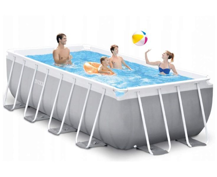 Каркасний басейн прямокутний 400 х 200 х 122 см з драбиною Intex 26790-1 173196 фото