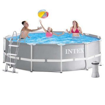 Каркасний басейн круглий 366 x 99 см з фільтром та драбиною Intex 26716 172610 фото