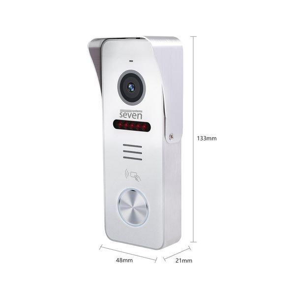 Виклична панель домофону з вбудованим зчитувачем карток MIFARE SEVEN CP-7503F RFID white 864710701 фото