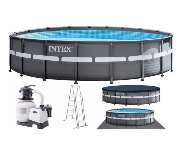 Каркасний басейн Intex 26330-1,549 х 132 см (драбина, тент, підстилка) 170918 фото