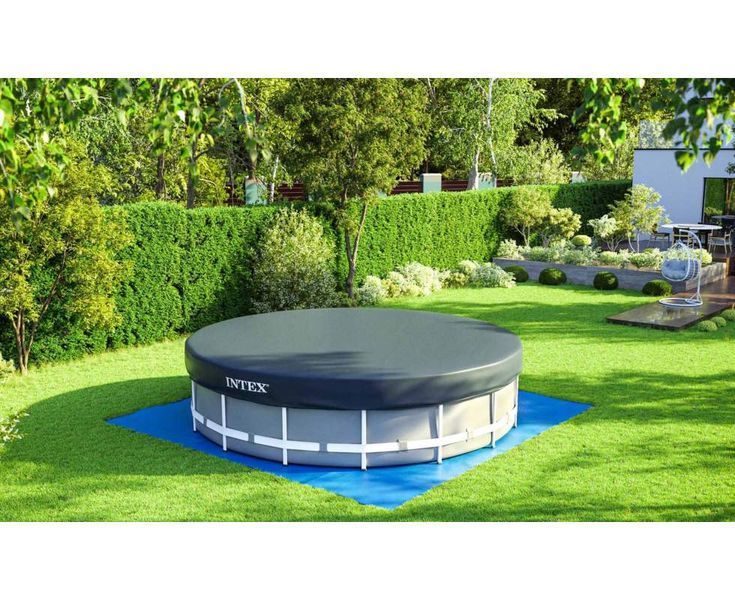Каркасний басейн Intex 26724-6, 457 х 107 см (7 900 л/год, драбина, тент, підстилка) 174003 фото