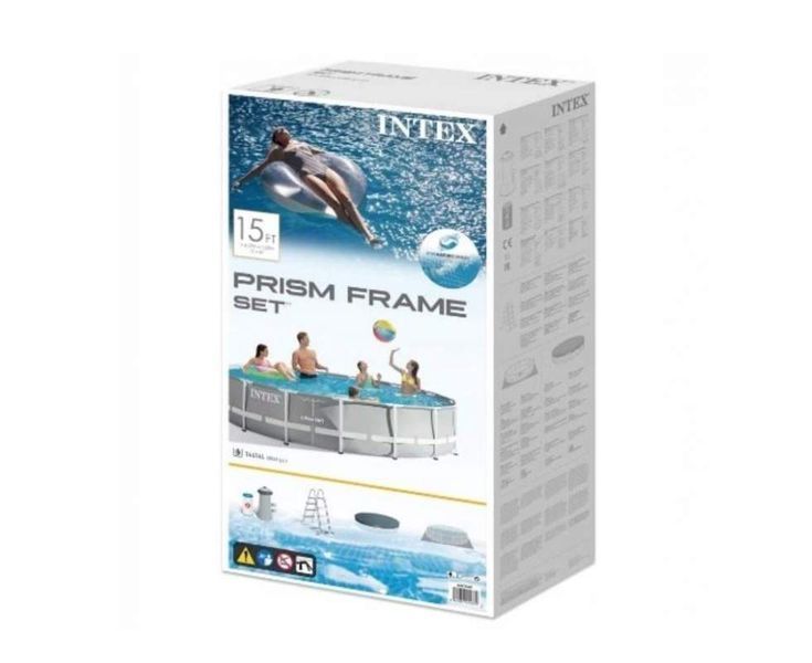 Каркасний басейн Intex 26724-6, 457 х 107 см (7 900 л/год, драбина, тент, підстилка) 174003 фото