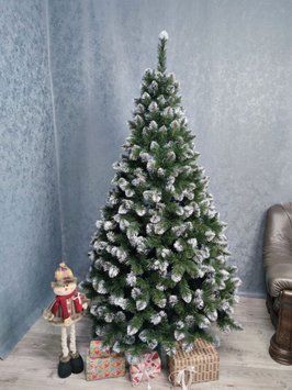 Ялинка штучна Лідія з білими кінчиками 2,5 м 1032 фото