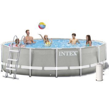Каркасний басейн Intex 26720, 427 х 107 см(3 785 л/год, драбина, тент, підстилка) 175206 фото