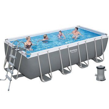 Каркасний басейн Bestway 56670, 488 х 244 х 122 см (3028 л/год, дозатор, драбина, тент) 174436 фото