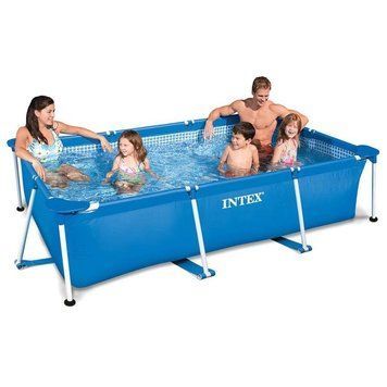Каркасний басейн прямокутний 260 х 160 х 65 см блакитний Intex 28271 167112 фото