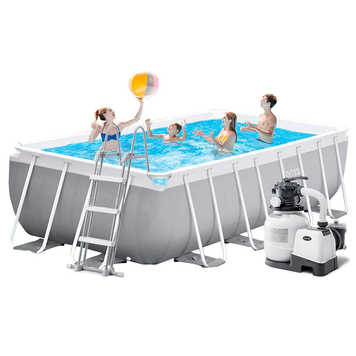 Каркасний басейн Intex 26792-6, 488 x 244 x 107 см (7 900 л/год, драбина, тент, підстилка) 172733 фото