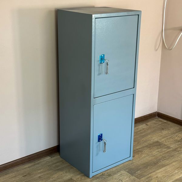 Офісний сейф СО-1200/2К для зберігання документів та цінностей з касовим відділенням та знімною полицею Сірий 1554539314 фото