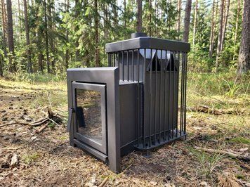 Піч для бані Кам'янка з панорамним склом 310/310мм, обігрів до 25 м&sup3; SPK-BAN-007 фото