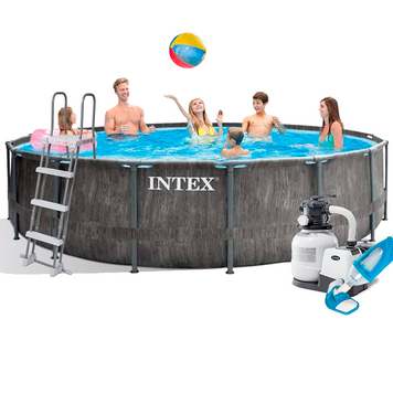 Каркасний басейн Intex 26742-7, 457 x 122 см (7 900 л/год, драбина, тент, підстилка, набір для догляду) 172657 фото