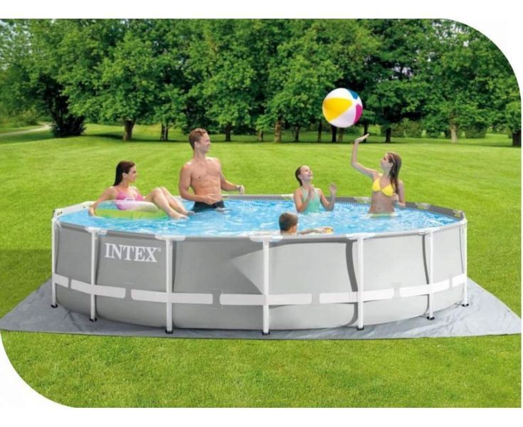 Каркасний басейн Intex 26724, 457 х 107 см (3 785 л/год, драбина, тент, підстилка) 172721 фото