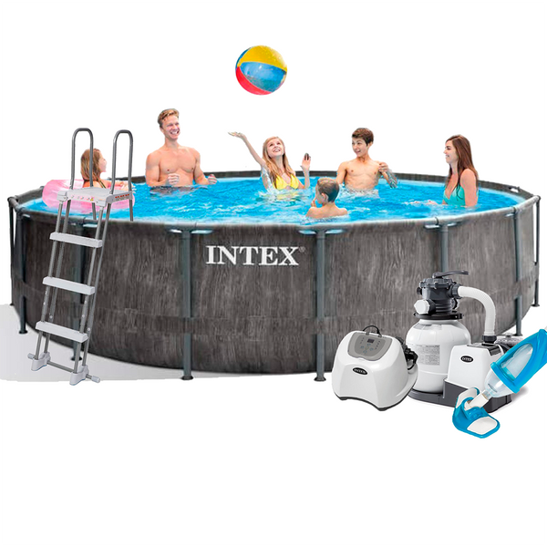 Каркасний басейн Intex 26742-11, 457 x 122 см (7 г/год, 7 900 л/год, драбина, тент, підстилка, набір для догляду) 172659 фото
