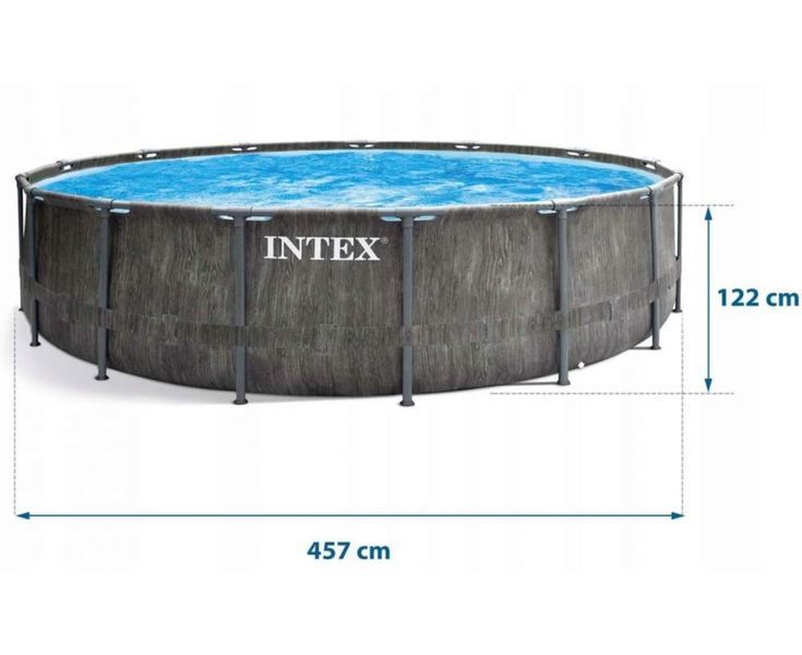 Каркасний басейн Intex 26742-11, 457 x 122 см (7 г/год, 7 900 л/год, драбина, тент, підстилка, набір для догляду) 172659 фото