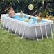 Каркасний басейн прямокутний 400 x 200 x 100 см чаша та каркас сірий Intex 26788-0 171247 фото 3