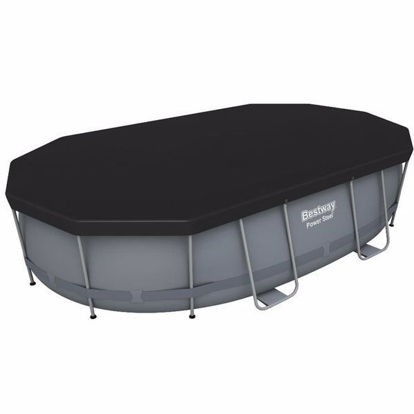 Каркасний басейн Bestway 56448, 488 х 305 х 107 см (3028 л/год, дозатор, драбина, тент) 168475 фото