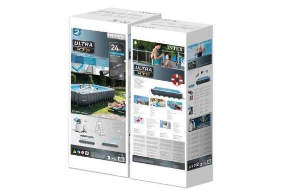 Каркасний басейн Intex 26368, 732 х 366 х 132 см (7 г/год - 7 900 л/ч, драбина, тент, підстилка, набір для догляду, сітка) 175188 фото