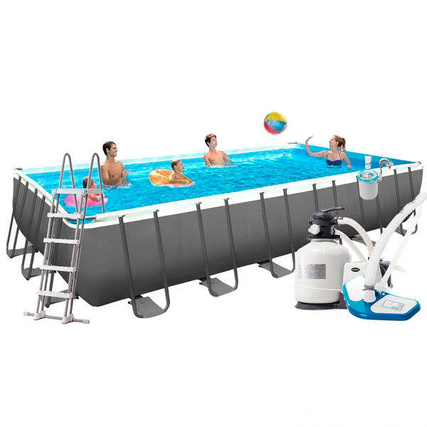 Каркасний басейн Intex 26368, 732 х 366 х 132 см (7 г/год - 7 900 л/ч, драбина, тент, підстилка, набір для догляду, сітка) 175188 фото