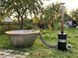Карпатський чан на дровах ZHAR CHAN з нержавіючої сталі з виносною топкою Hot Pool 235 см, оздоблення модрина