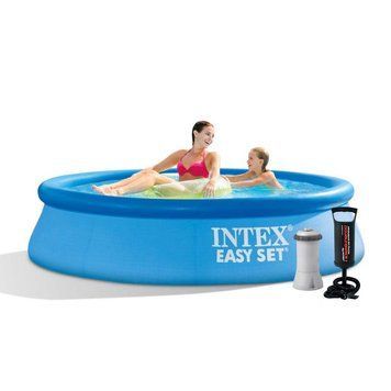 Надувний басейн Intex 28106-4, 244&times;61 см, з тентом, підстилкою та насосом (2006 л/год) 173179 фото
