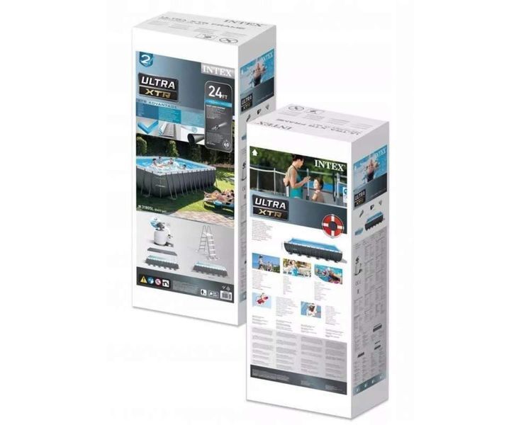 Каркасний басейн Intex 26364, 732 х 366 х 132 см (7 900 л/год, драбина, тент, підстилка) 175189 фото