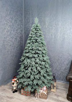 Ялинка штучна лита Бельгійська блакитна 2,5 м 935 фото
