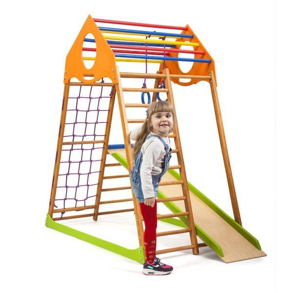 Детский спортивный комплекс для дома SportBaby KindWood SPDU2306 фото