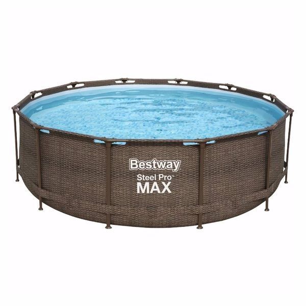 Каркасний басейн Bestway 56709-5, 366 x 100 cм (3 785 л/год, драбина, тент, підстилка) 172690 фото