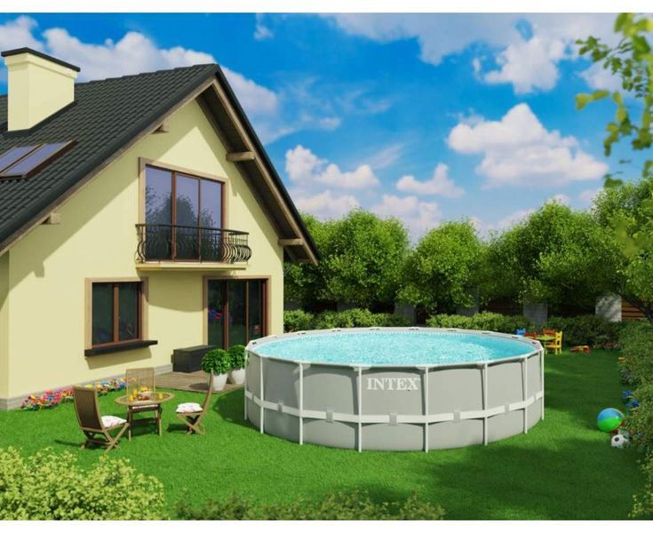 Каркасний басейн Intex 26756-16, 610 х 132 см (150 мл/11 г/год, 12 000 л/год, драбина, тент, підстилка, набір для догляду) 171474 фото
