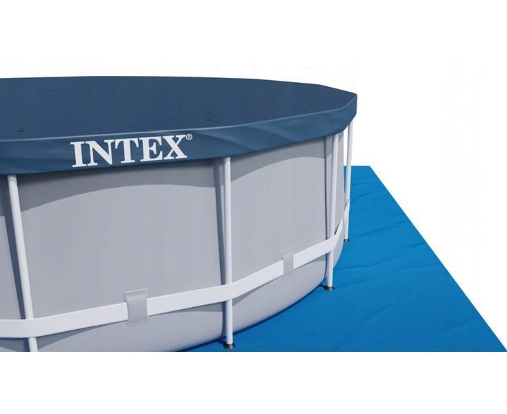 Каркасний басейн Intex 26756-16, 610 х 132 см (150 мл/11 г/год, 12 000 л/год, драбина, тент, підстилка, набір для догляду) 171474 фото