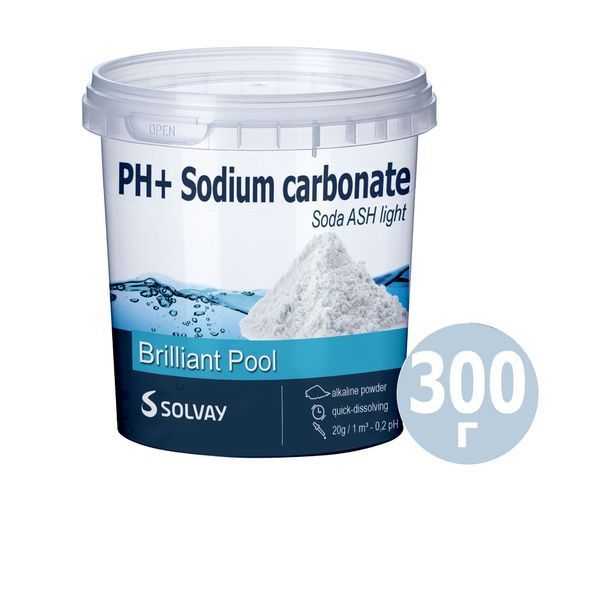 pH+ плюс для басейну Solvay 80413. Засіб для підвищення рівня pH (Німеччина) 300 г 168513 фото