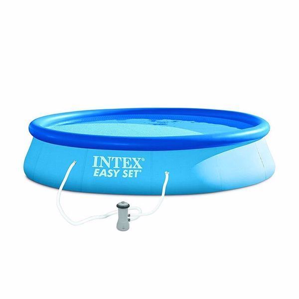 Надувний басейн Intex 28142-3, 396&times;84 см, з насосом (2006 л/год), тентом і підстилкою 173358 фото