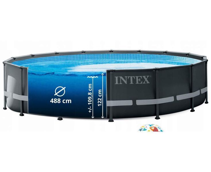 Каркасний басейн Intex 26326-11, 488 x 122 см (7 г/год, 7 900 л/год, драбина, тент, підстилка, набір для догляду) 170884 фото