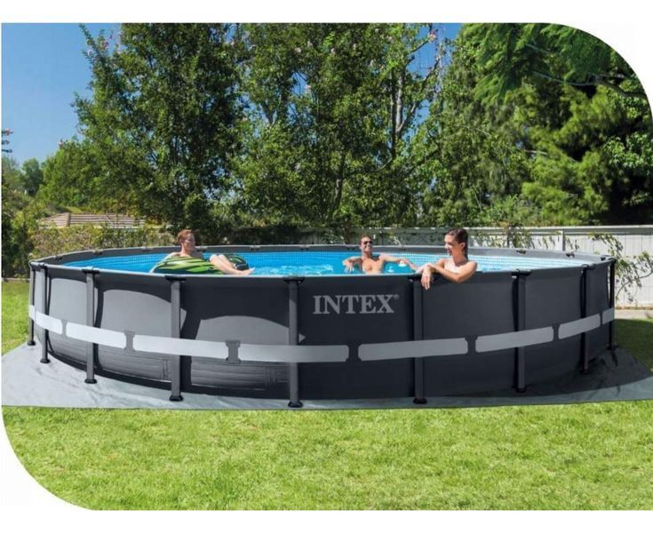 Каркасний басейн Intex 26334-12, 610 х 122 см (150мл/11г/год, 12 000 л/год, драбина, тент, підстилка, набір для догляду) 170886 фото