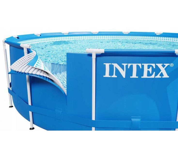 Каркасний басейн Intex 28242 457 x 122 см блакитний з фільтром, драбиною, тентом та підстилкою 172515 фото