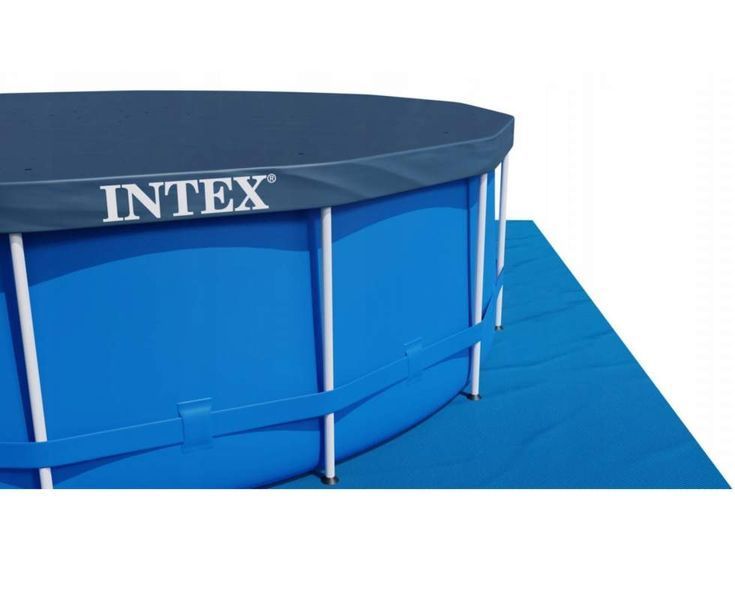 Каркасний басейн Intex 28242-6 457 x 122 см блакитний з фільтром тентом драбиною та підстилкою 172516 фото